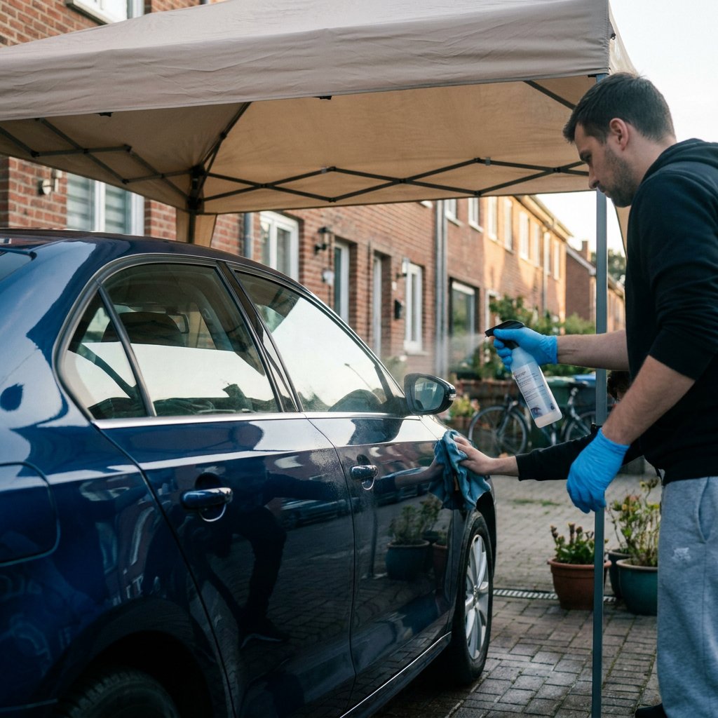 Keramische coating buiten aanbrengen