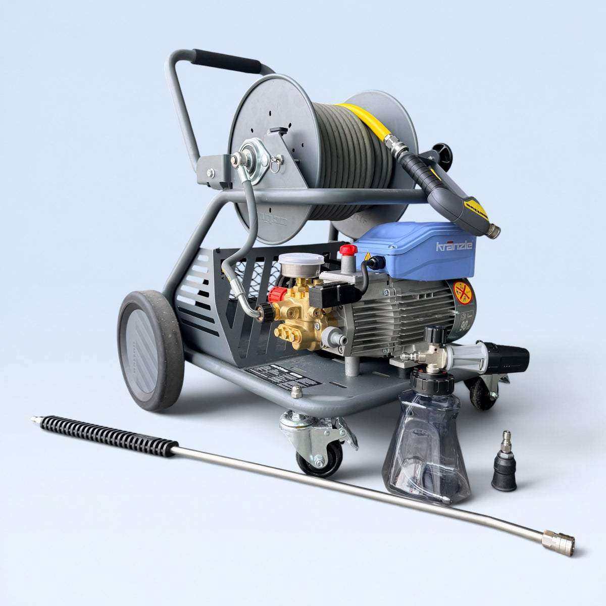 Mobiele Hogedrukreiniger Set – Kränzle HD 10/122 op maatwerk ACTIVE trolley – 10 L/min, MTM lans 90 cm, foam cannon