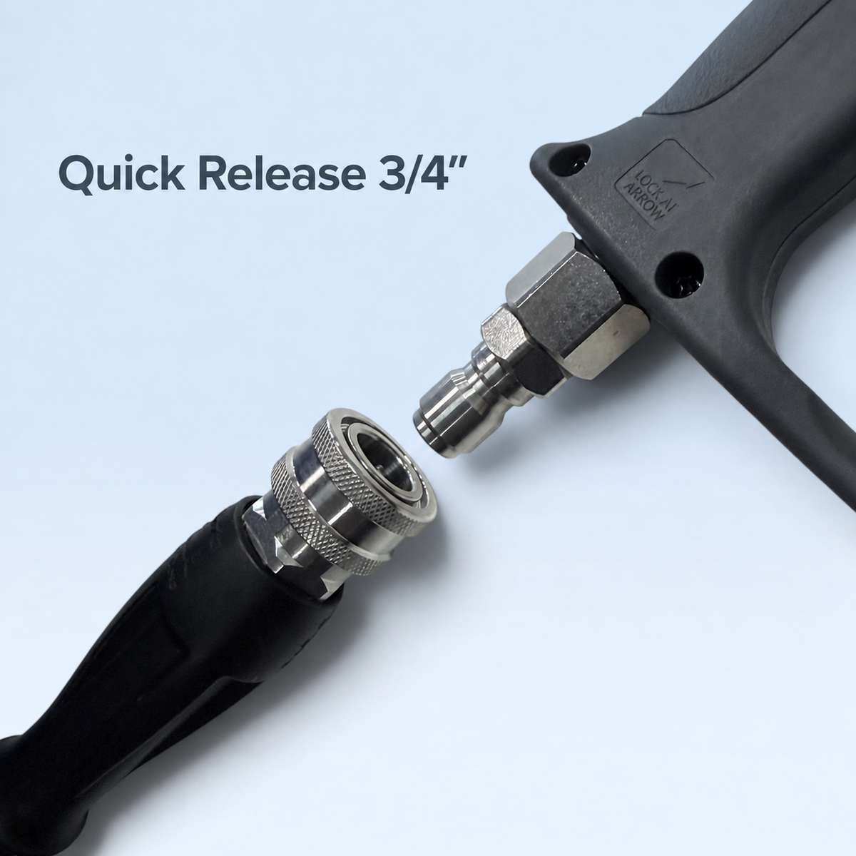 Short Trigger nettoyeur haute pression – Pistolet court 1/4" avec adaptateurs
