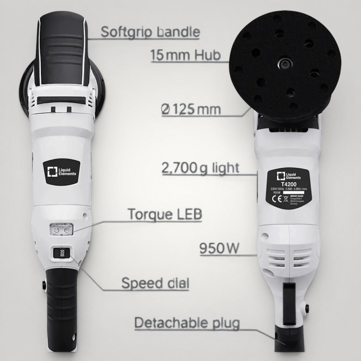 Liquid Elements T4200 polijstmachine detail – WaxO'lux