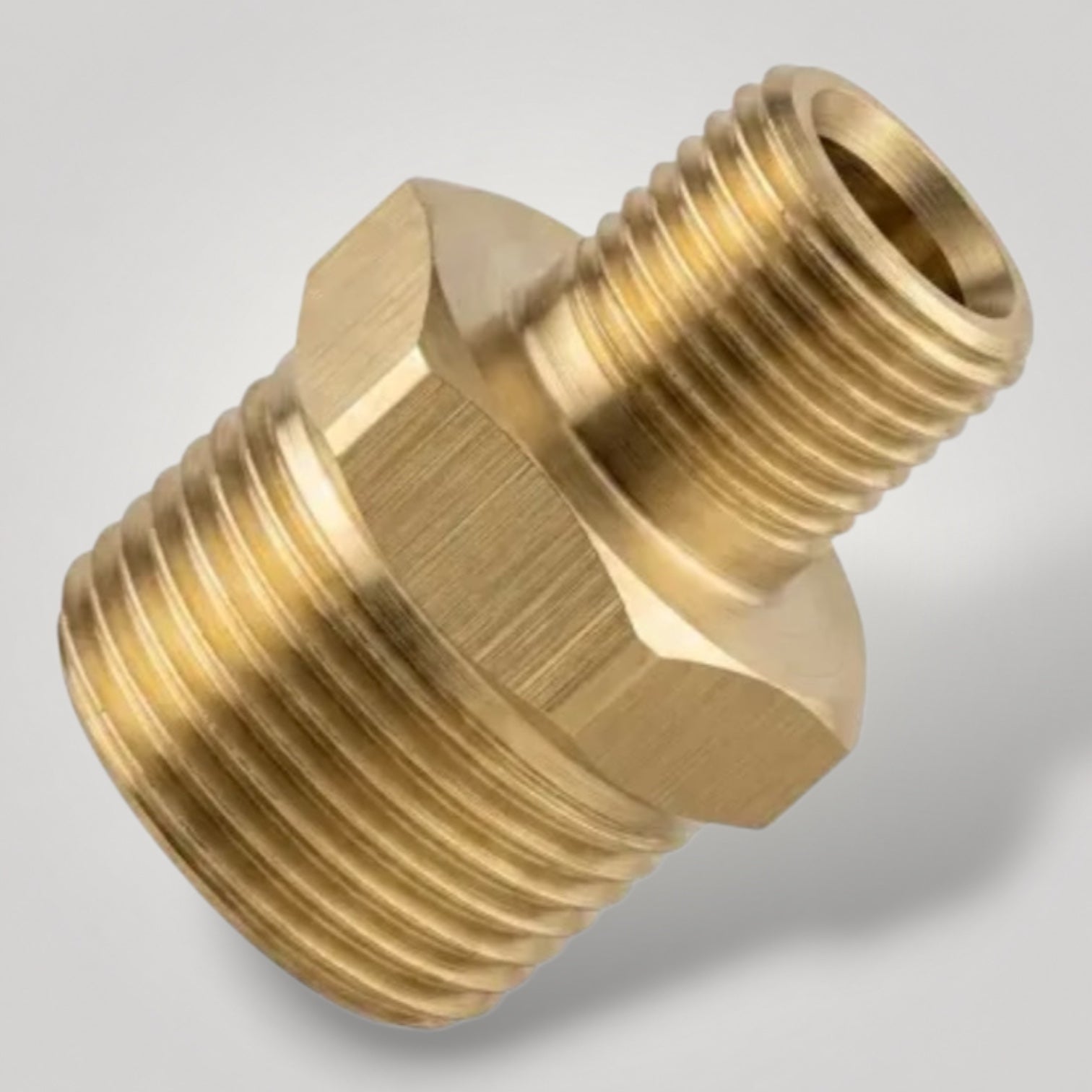 Foam Lance Messing Verloopnippel M22 – 1/4″